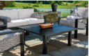 Aluminum Slat 18&quot; Square End Table