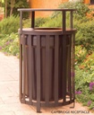 Cambridge Trash Receptacle With Tray and Liner Commercial Outdoor
