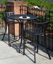 Cambridge Wrought Iron Restaurant Trash Receptacle With Tray and Liner
