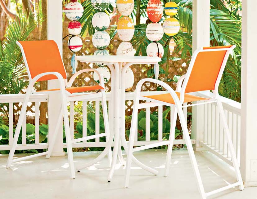 Aruba Sling Balcony Height Stacking Cafe Chair