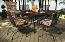Meadowcraft Monticello Coil Spring Outdoor Dining Arm Chair
