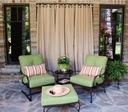 Meadowcraft Wrought Iron Monticello Coil Spring Dining Chair Patio