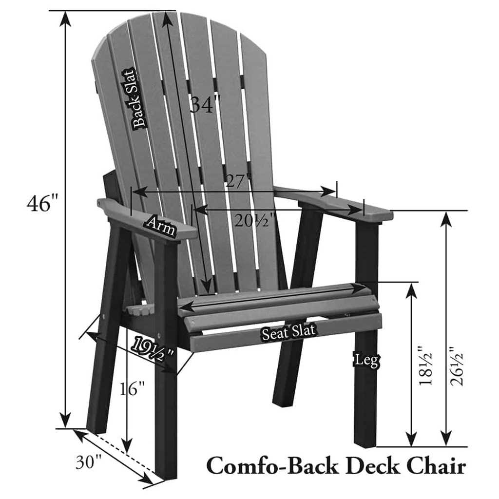 Comfo Back Deck Chair Patio Furniture