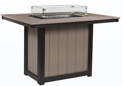 Berlin Garden Donoma 12&quot; x 42&quot; Rectangular Glass Wind Guard Outdoor Patio Furniture