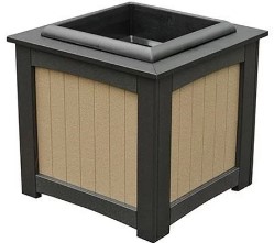 22 inch Square Planter Outdoor Poly Furniture Accessory