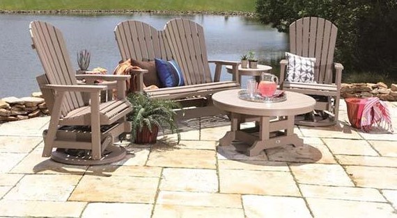 Berlin Gardens 38" Round Conversation Table Poly Outdoor Furniture