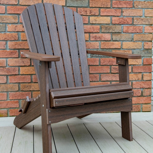 Comfo Back Folding Adirondack Chair Poly Outdoor Furniture