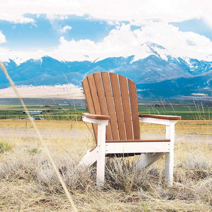Comfo Back Folding Adirondack Chair Poly Outdoor Furniture