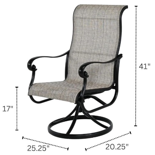 Hanamint Valbonne Sling Swivel Rocker Patio Furniture