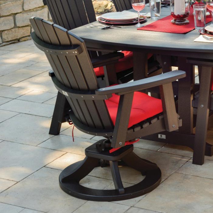 Comfo Back Swivel Rocker Dining Chair Outdoor Patio Furniture