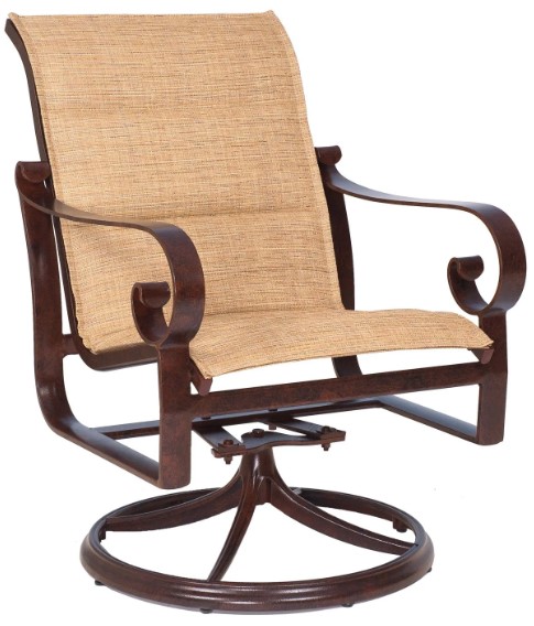 Hanamint Cedar Sling Swivel Rocker Outdoor Furniture