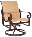 Hanamint Cedar Sling Swivel Rocker Outdoor Furniture