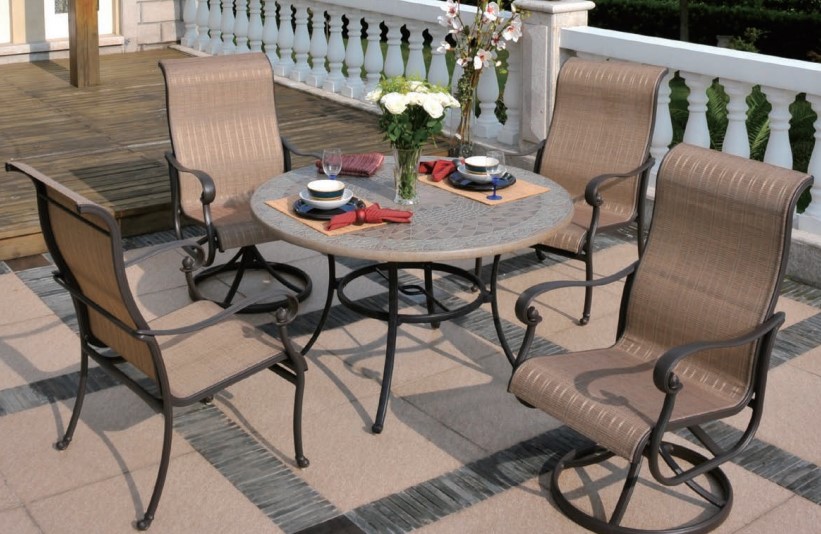 Valbonne Sling Swivel Rocker Outdoor Furniture