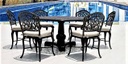 Tuscany Hexagonal Inlaid Lazy Susan Table Patio Furniture