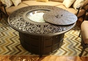 Hanamint Tuscany 48" Round Enclosed Gas Fire Pit Outdoor Furniture