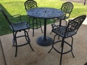 Tuscany 30" Round Pedestal Bar Table Outdoor Living