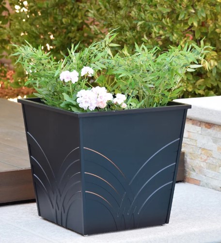 Palm 24" Large Square Planter Box Outdoor Furniture