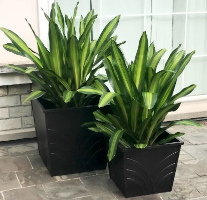 Palm 2 Pack Planter Box 1 - 18" & 1 - 24" Outdoor Furniture