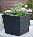 Palm 18" Small Square Planter Box Outdoor Furniture