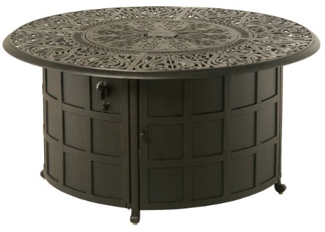 Mayfair 48" Round Enclosed Gas Fire Pit Table Outdoor Furniture