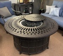 Mayfair 48" Round Enclosed Gas Fire Pit Table Patio Furniture