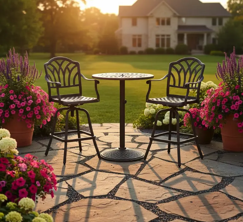 Mayfair 30" Round Pedestal Counter Table Outdoor Furniture