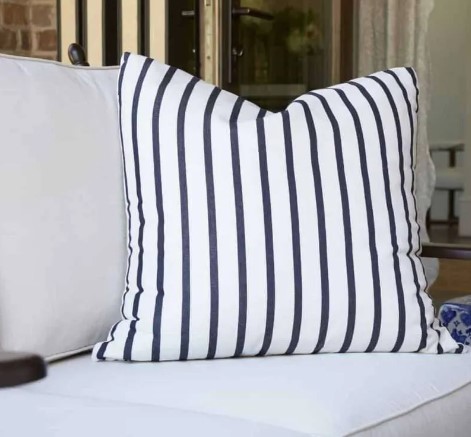 19” Square Throw Pillow with Fiber Down Patio Furniture