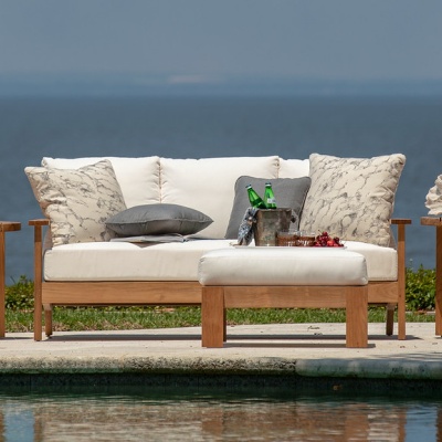Ashland Teak Sofa Outdoor Patio Furniture