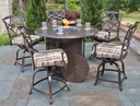 1CM3SQSB-Square Bar-Height Fire Table Base with Square Burner Patio Furniture
