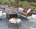650LCH-Rectangular Chat-Height Fire Table Base with Rectangular Burner Backyard Outdoor Living