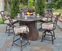 Woodard 65M749-Square Counter-Height Fire Table Base with Round Burner Outdoor Furniture