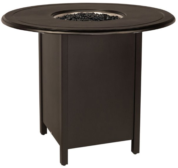 65M749-Square Counter-Height Fire Table Base with Round Burner Patio Furniture