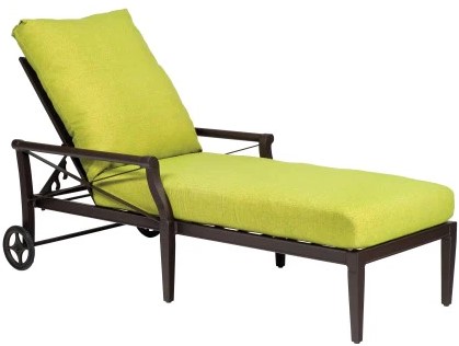 Woodard Andover Replacement Cushions - Adjustable Chaise Lounge - Waterfall Cushion Outdoor Furniture