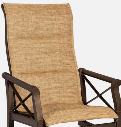 Andover Replacement Padded Sling - High Back Dining Arm Chair/High Back Swivel Rocking Backyard Outdoor Living