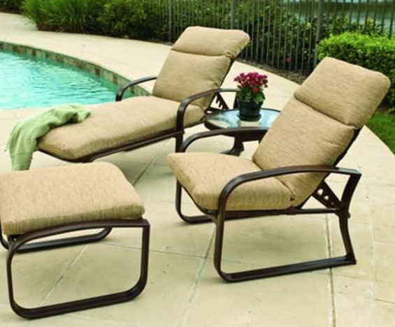 Woodard Cayman Isle Replacement Cushions for Adjustable Lounge Chair Outdoor Patio Furniture