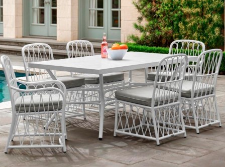 Cane Dining Arm Chair Patio Furniture