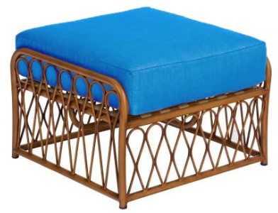 Cane Ottoman Outdoor Patio Furniture