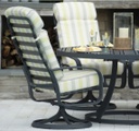 Cayman Isle Cushion High Back Swivel Rocking Dining Arm Chair Outdoor Furniture