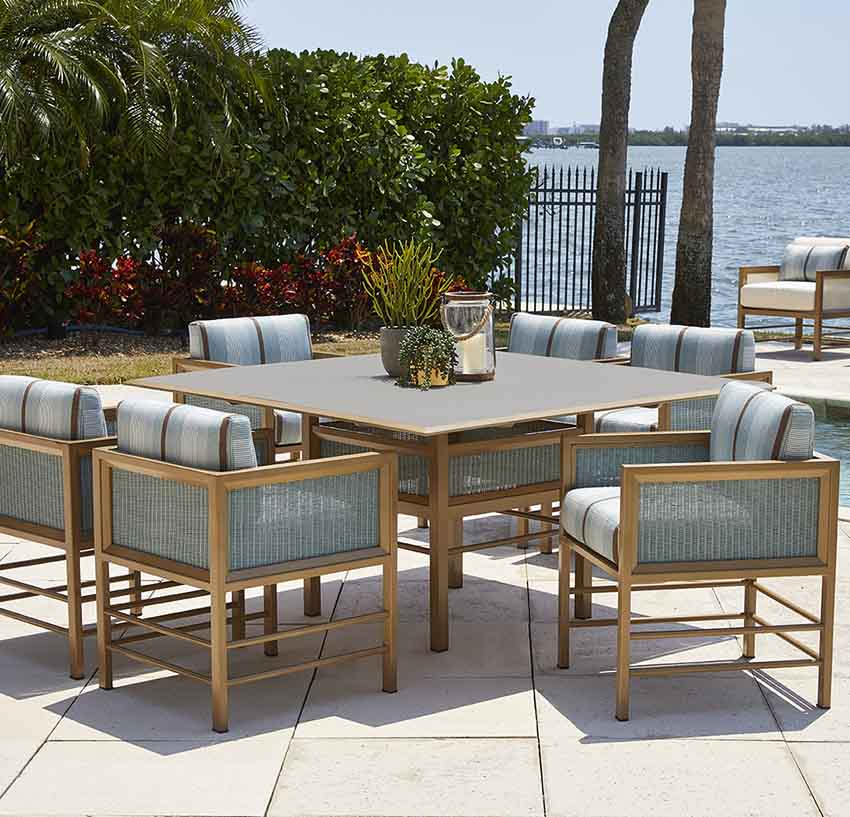 Southport Outdoor Dining Table lloyd flanders