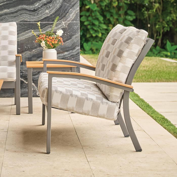 Bazza Patio Cushion Chair w/Polymer Arms