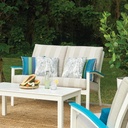 Bazza Cushion Patio Loveseat w/Polymer Arms