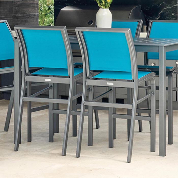 Kendall Outdoor Sling Armless Cafe Chair