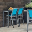 Kendall Patio Sling Balcony Height Armless Cafe Chair
