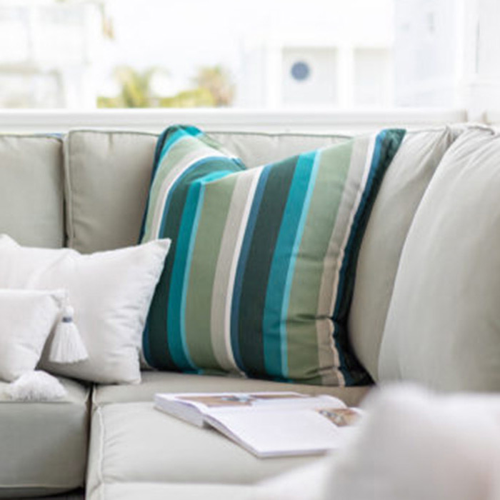 LH 24x24 Fitted Down Feather Throw Pillow for Patio