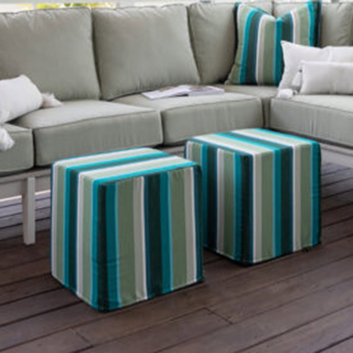 Lily Hive 16x16x16 Square Outdoor Pouf