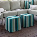 Lily Hive 16x16x16 Square Outdoor Pouf
