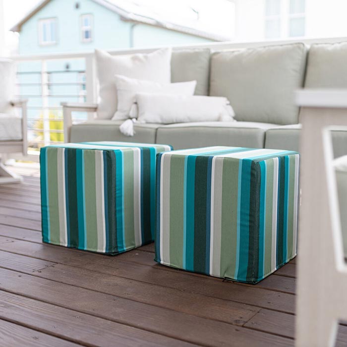 Lily Hive 16x16x16 Square Patio Pouf