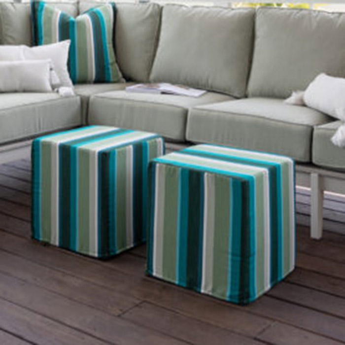 Lily Hive 16x16x16 Square Pouf for Outdoor