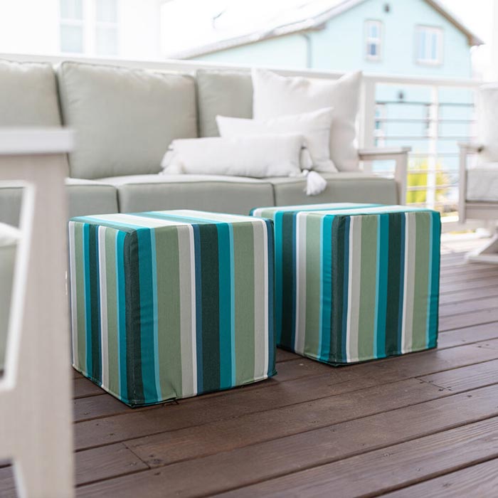 Lily Hive 16x16x16 Square Pouf for Patio