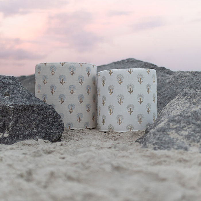 Lily Hive 18x18x18 Round Pouf for Patio